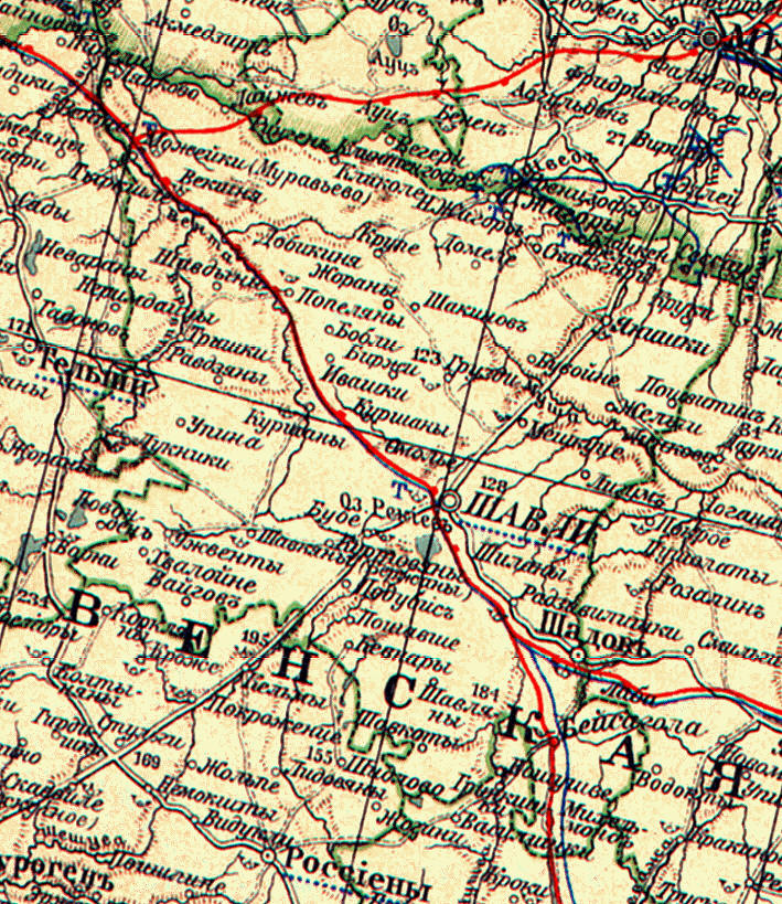 Шавельский уезд, 1903 год