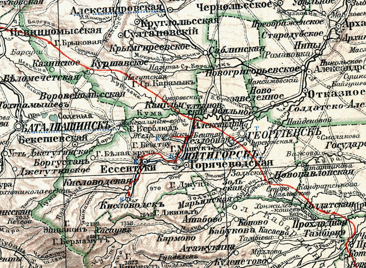 Пятигорский уезд, 1903 год