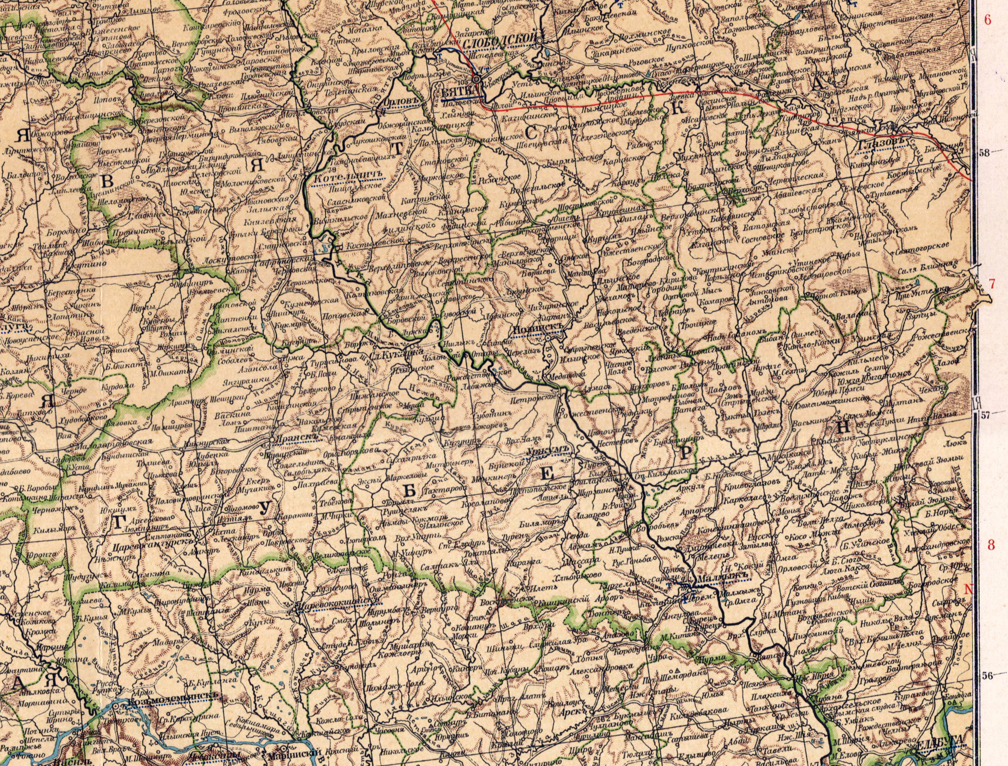 Южная часть Вятской губернии, 1903 год